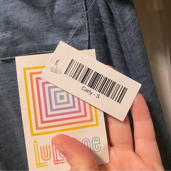 Lularoe Blue Jersey Short Sleeve Midi Dress - Size Small - Picture 4 of 4